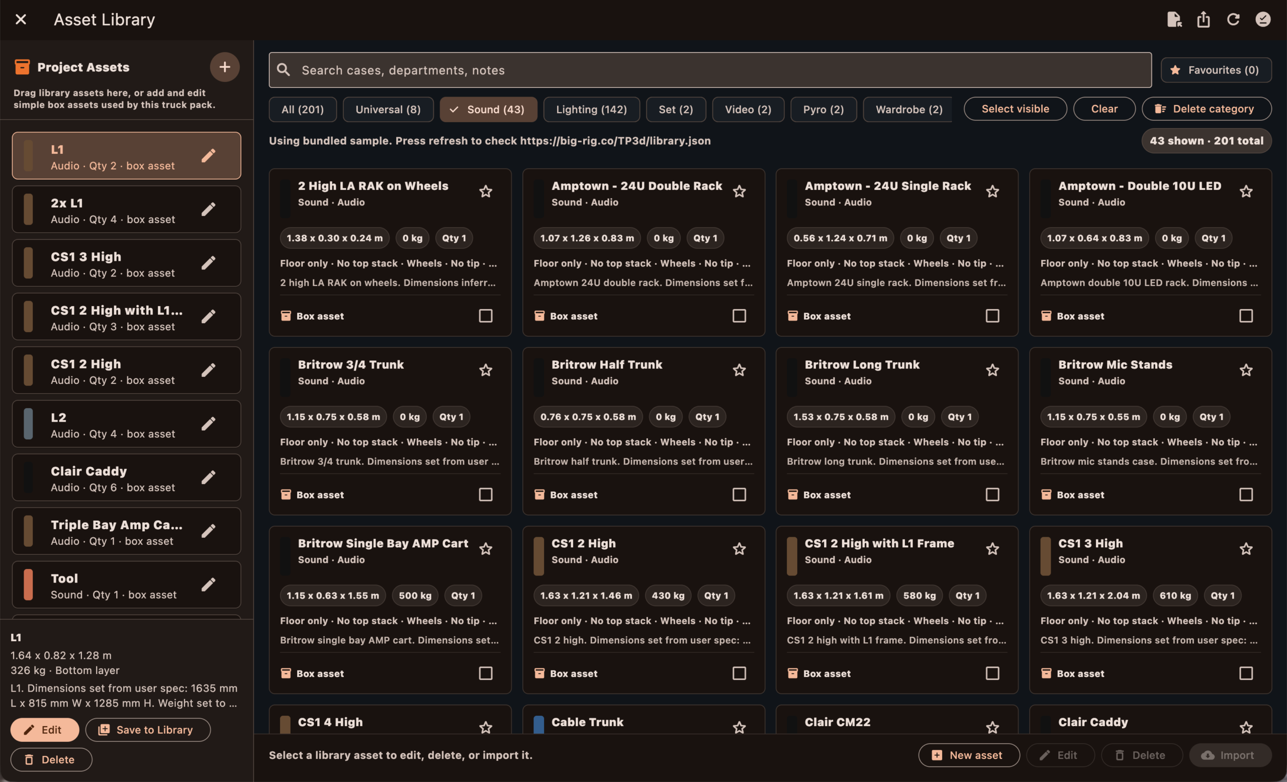TruckIT Big Rig TP3D asset library screenshot